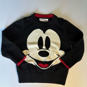 GAP Black Sweater with Mickey Mouse Design
